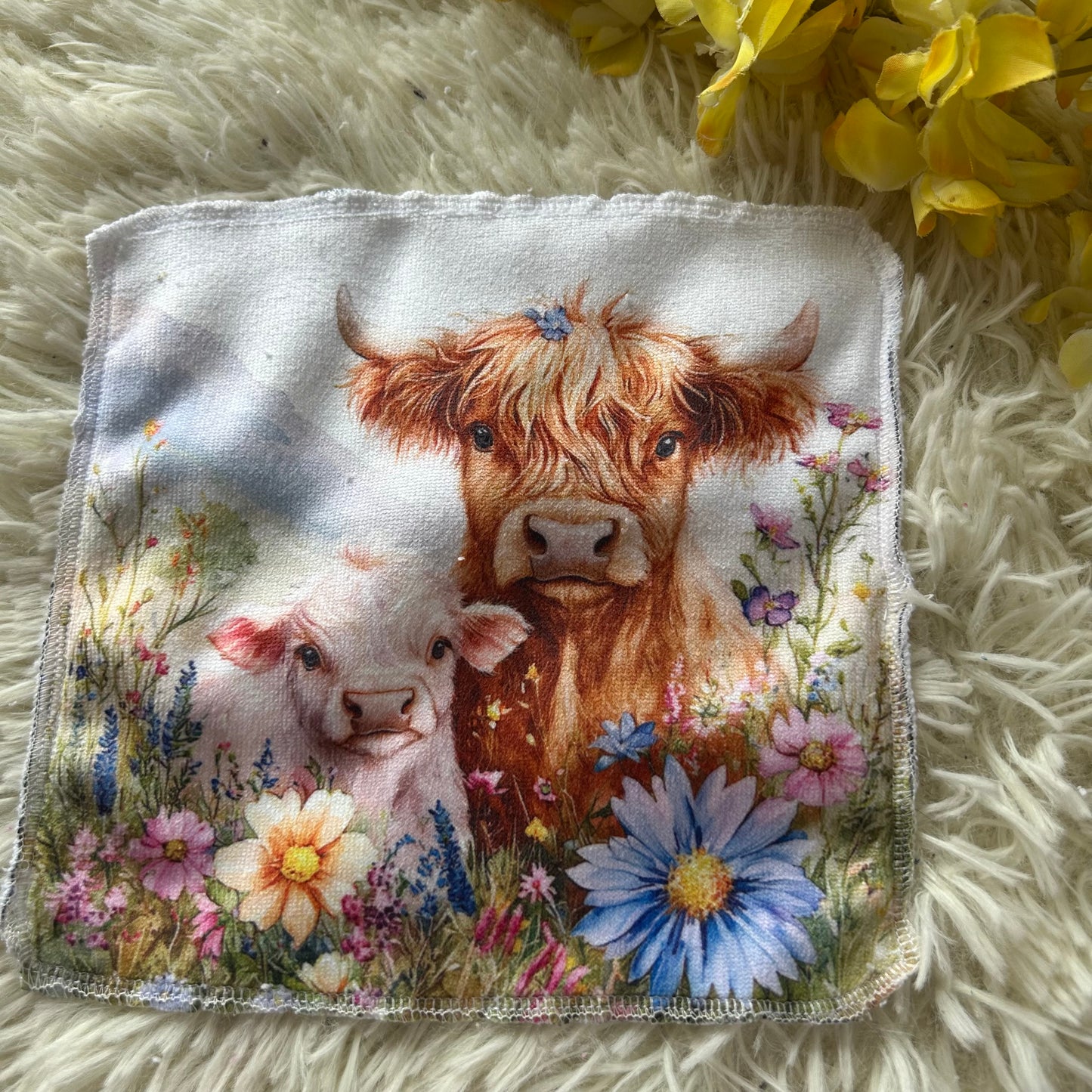 Débarbouillette vache colibri