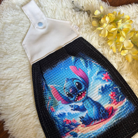 Serviette de four extraterrestre bleu