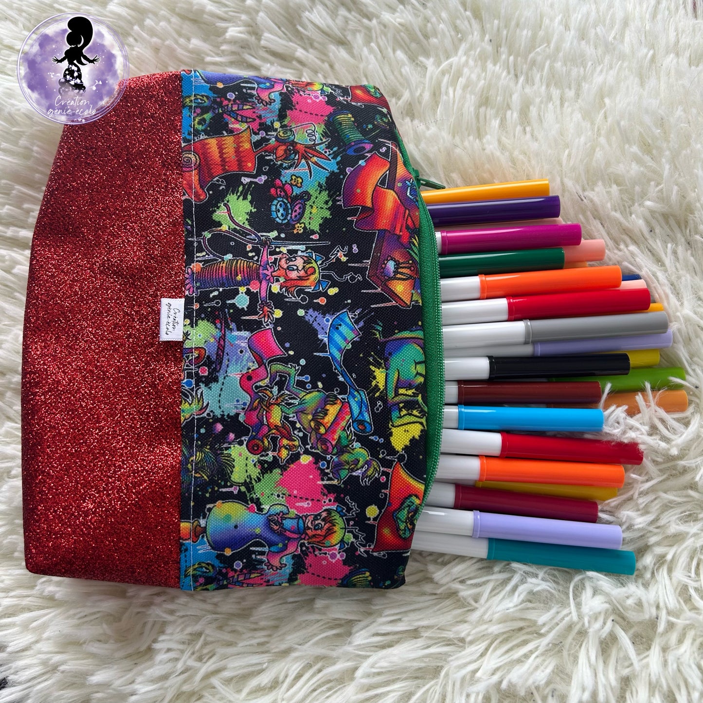 Trousse de crayon / maquillage personnage noel