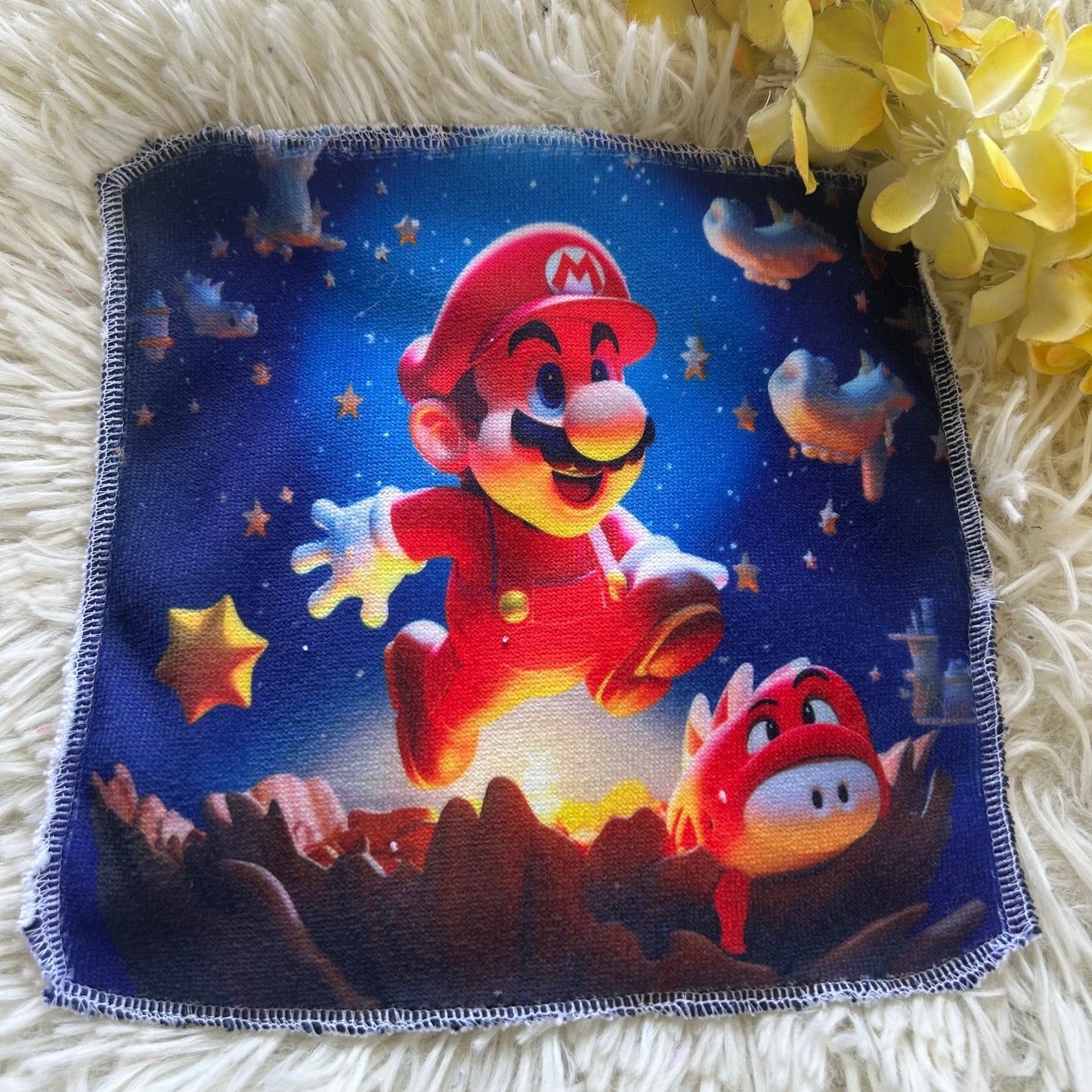 Débarbouillette personnage mario jeux video