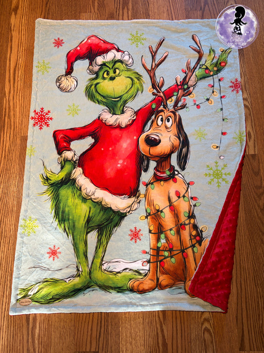 Doudou 30x40 grincheux noel