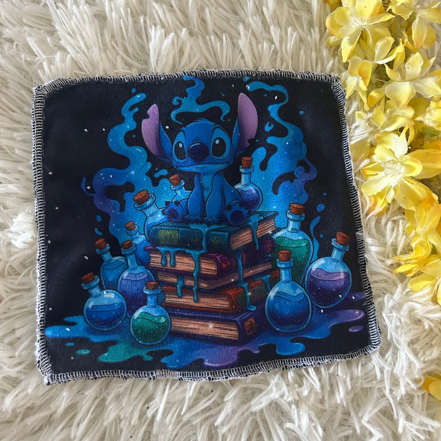 Débarbouillette extraterrestre bleu