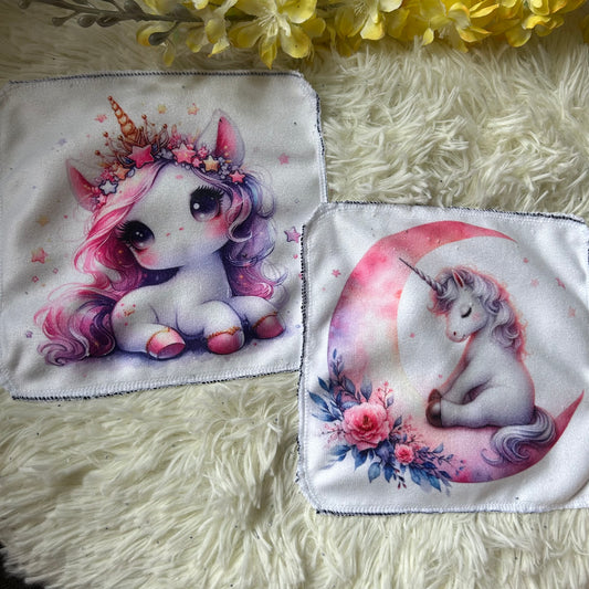 Débarbouillette licorne