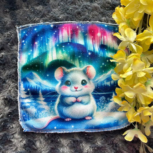 Débarbouillette souris hivers