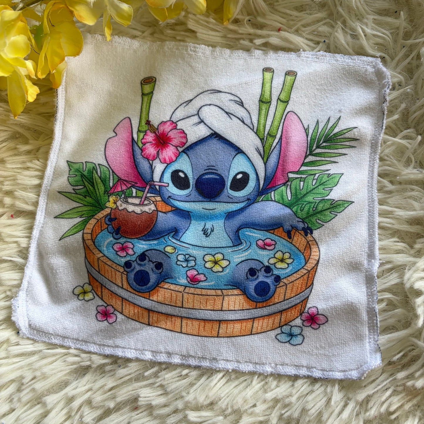 Débarbouillette extraterrestre bleu spa