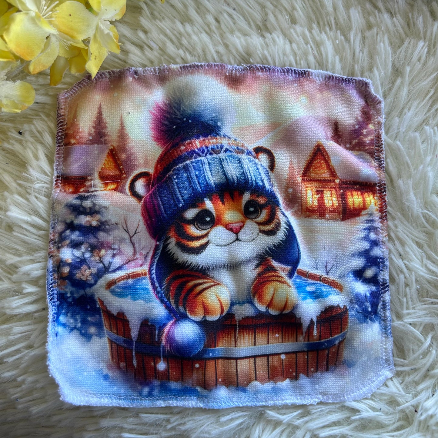 Débarbouillette animaux hivers