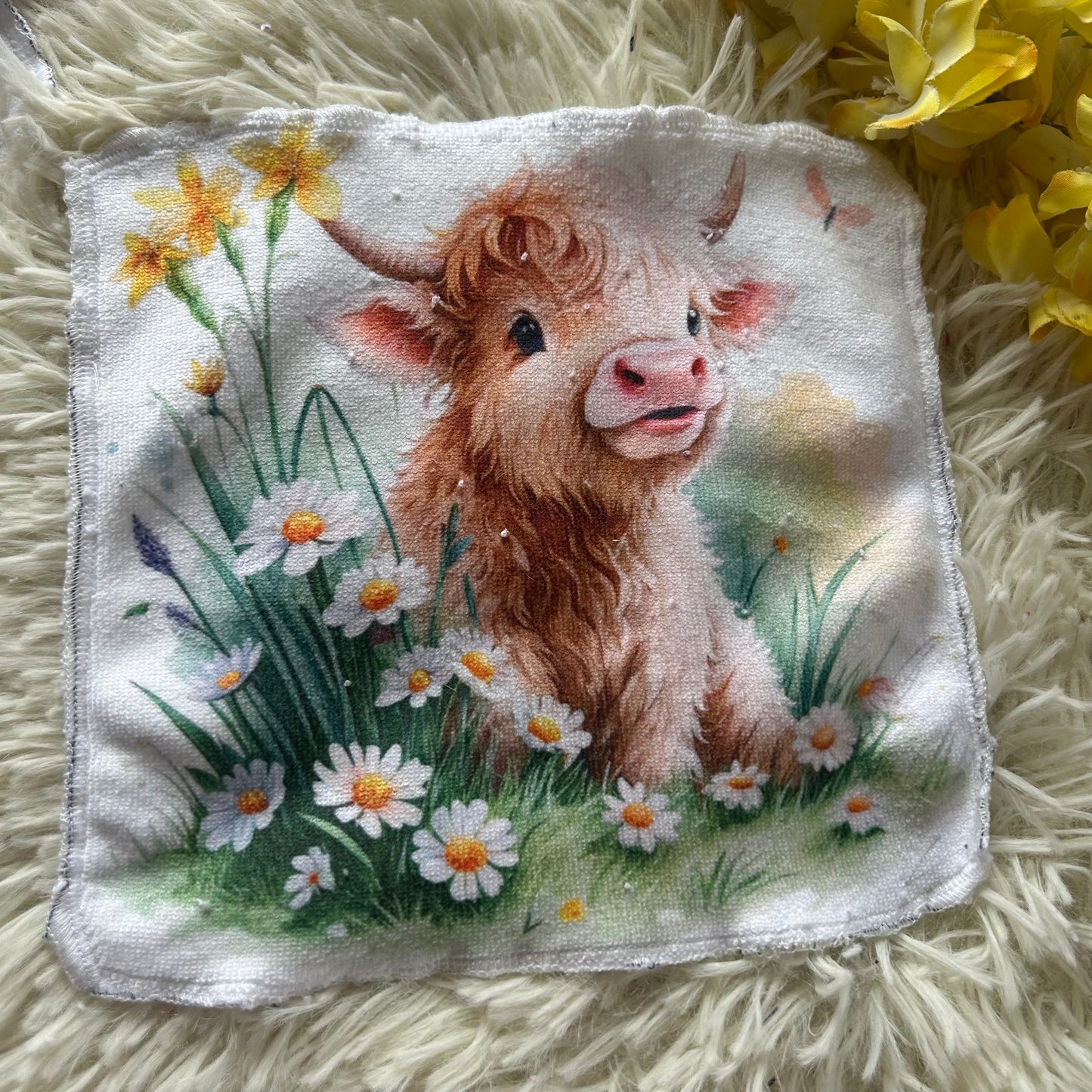 Débarbouillette vache colibri