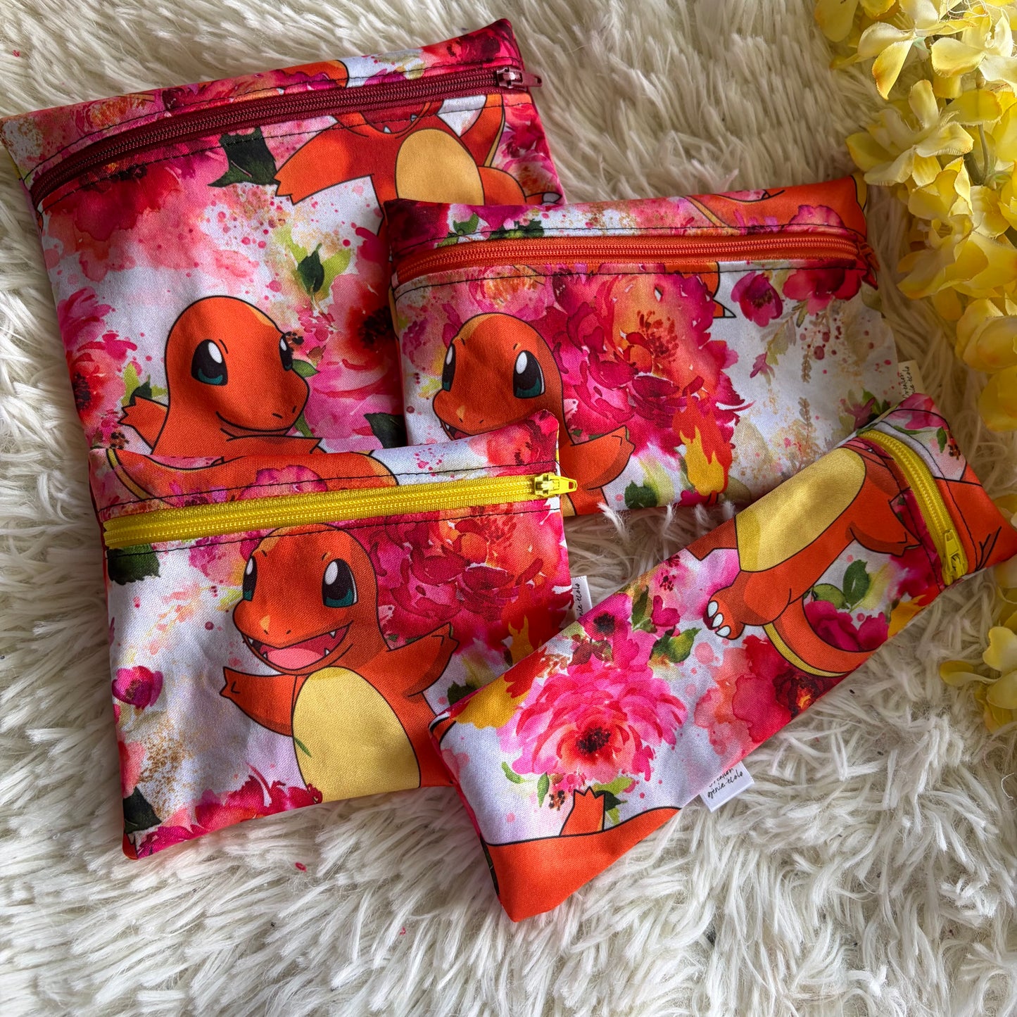 Kit sac à sandwich/collation/ustencile monstre poke