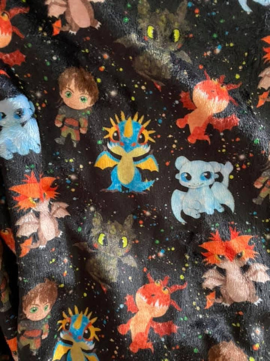 Serviette hygiénique lavable dragon minky