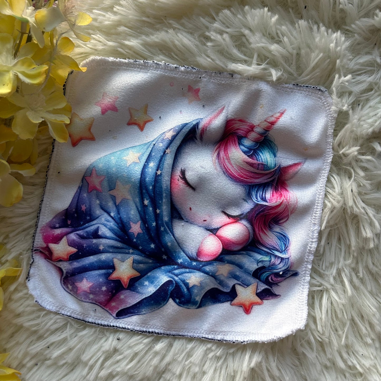 Débarbouillette licorne