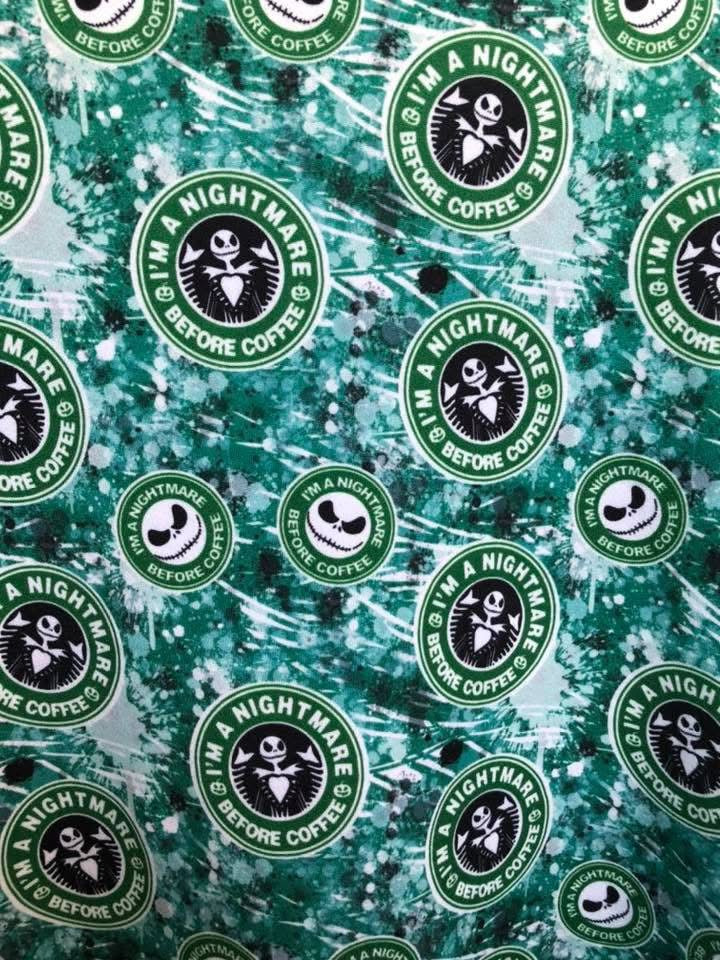 Serviette hygiénique lavable nightmare before coffee dbp