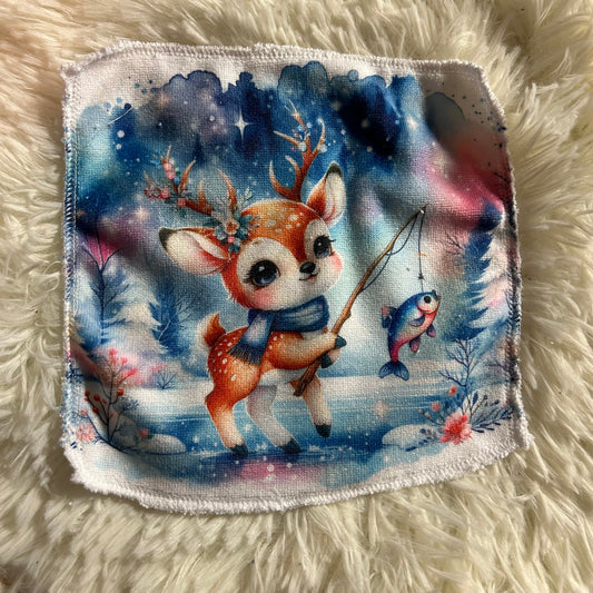 Débarbouillette cerf hivers