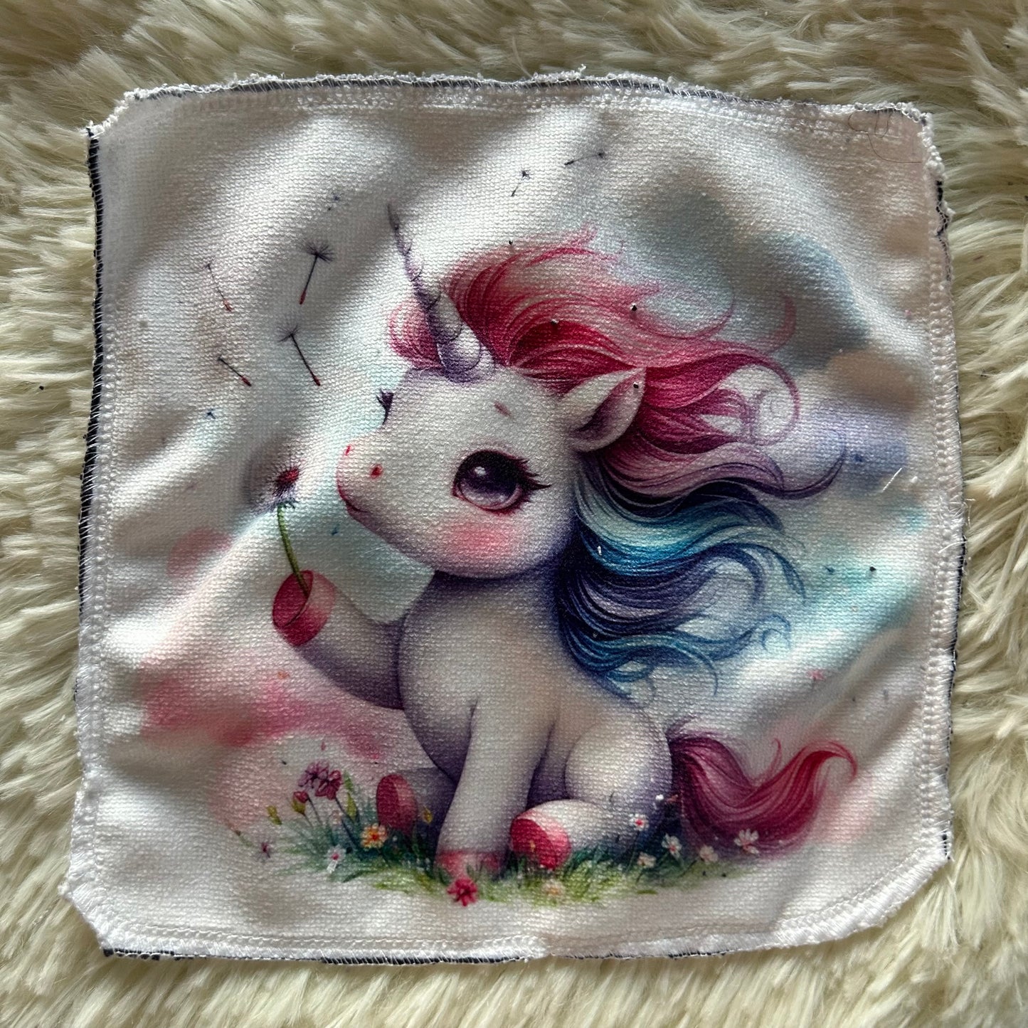 Débarbouillette licorne
