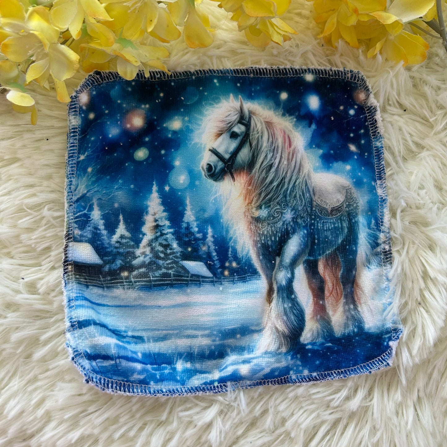 Débarbouillette animaux hivers