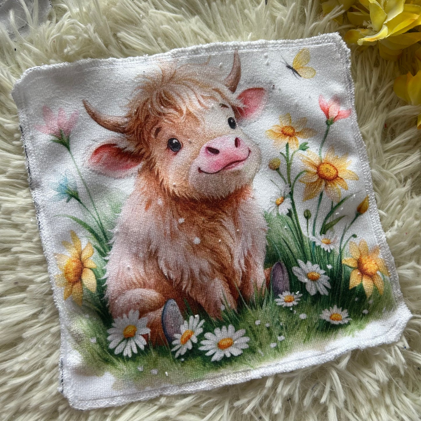 Débarbouillette vache colibri