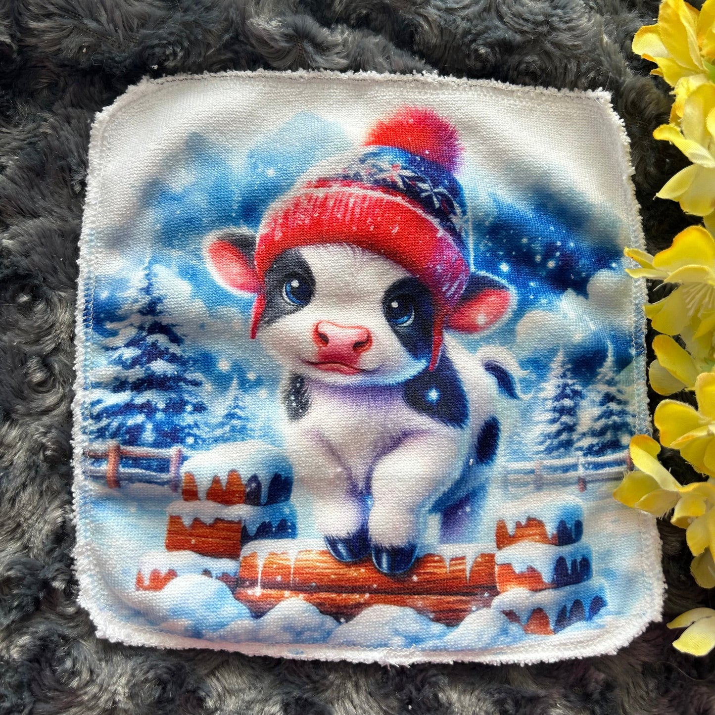 Débarbouillette animaux hivers