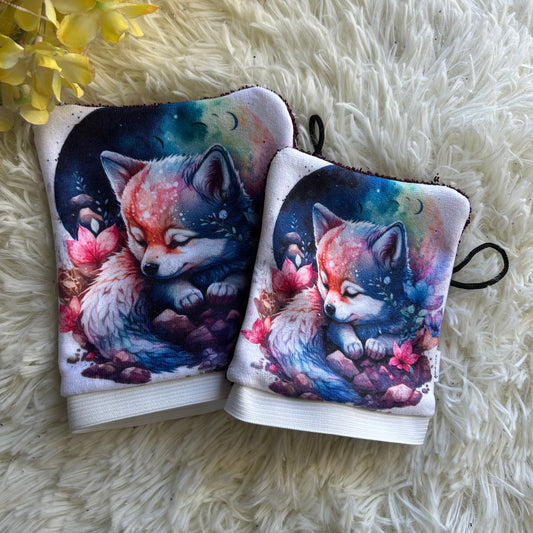 Mitaine de bain loup
