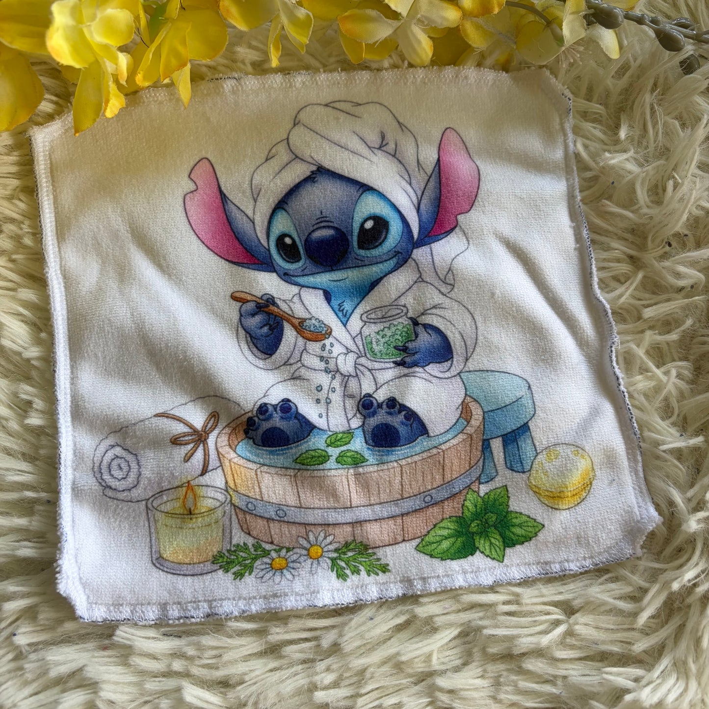 Débarbouillette extraterrestre bleu spa