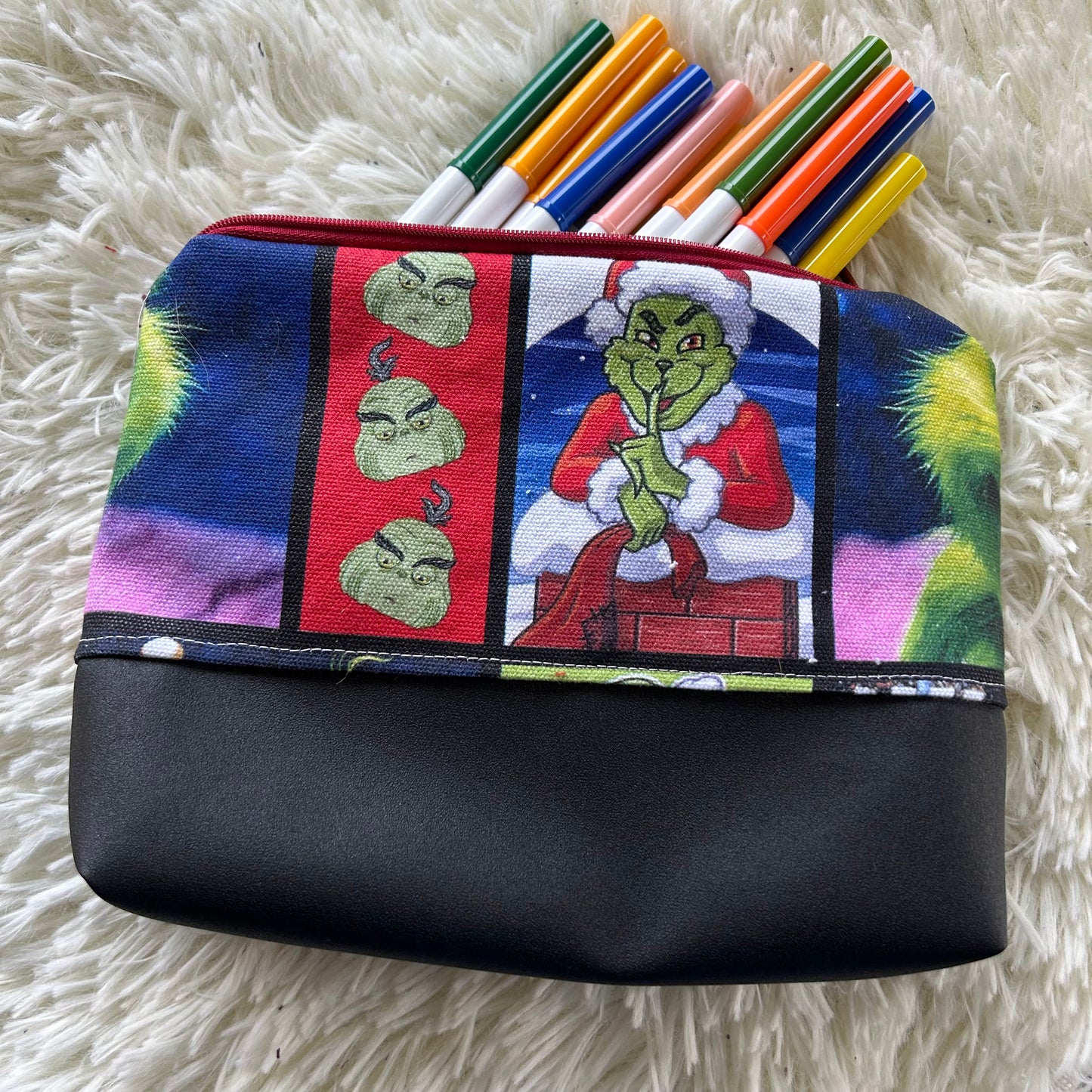 Trousse de crayon / maquillage personnage noel