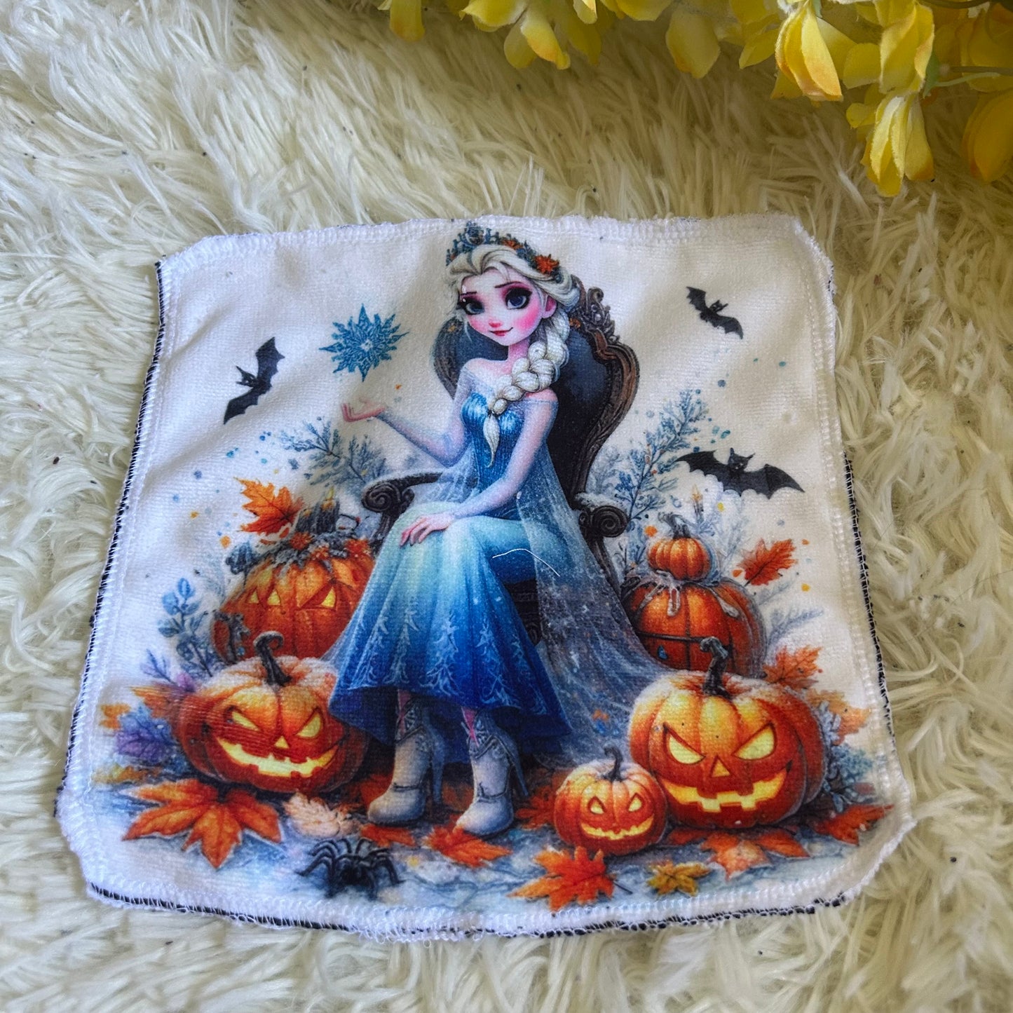 Débarbouillette princesse Halloween