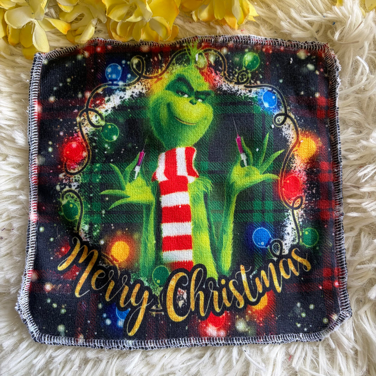 Débarbouillette  grincheux noel