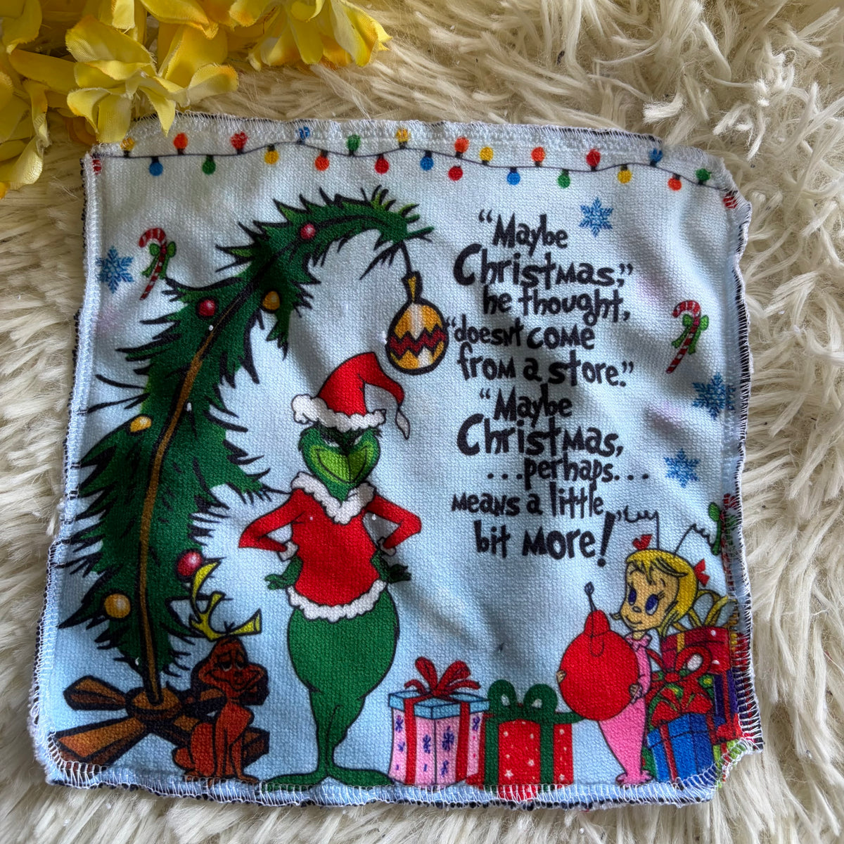 Débarbouillette  grincheux noel
