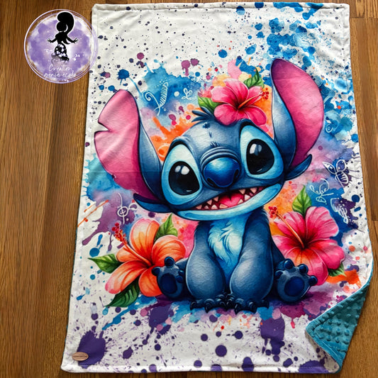 Doudou 30x40 extraterrestre bleu