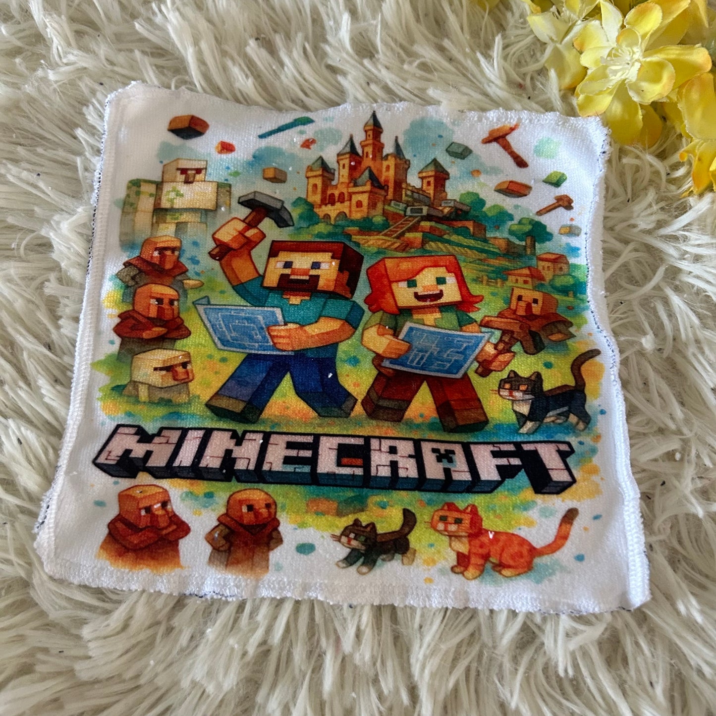 Débarbouillette jeux video bloc