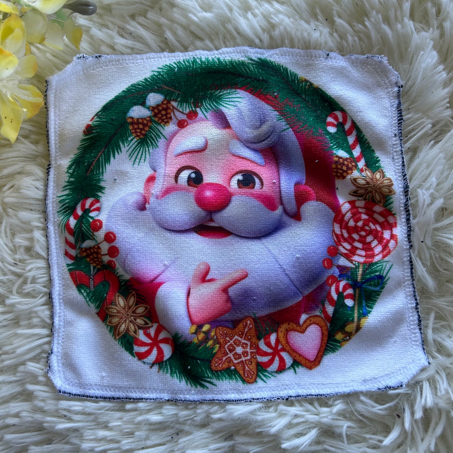 Débarbouillette personnage noel