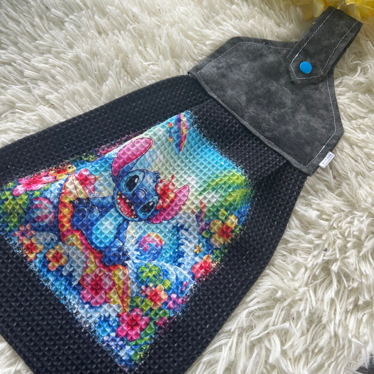 Serviette de four extraterrestre bleu