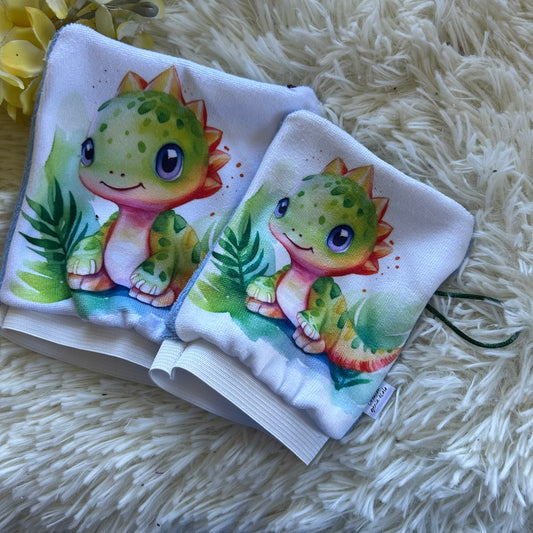 Mitaine de bain dino