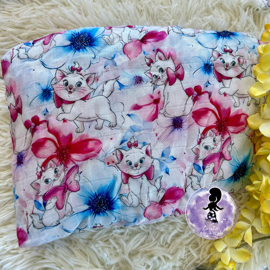 Mousseline de coton chat