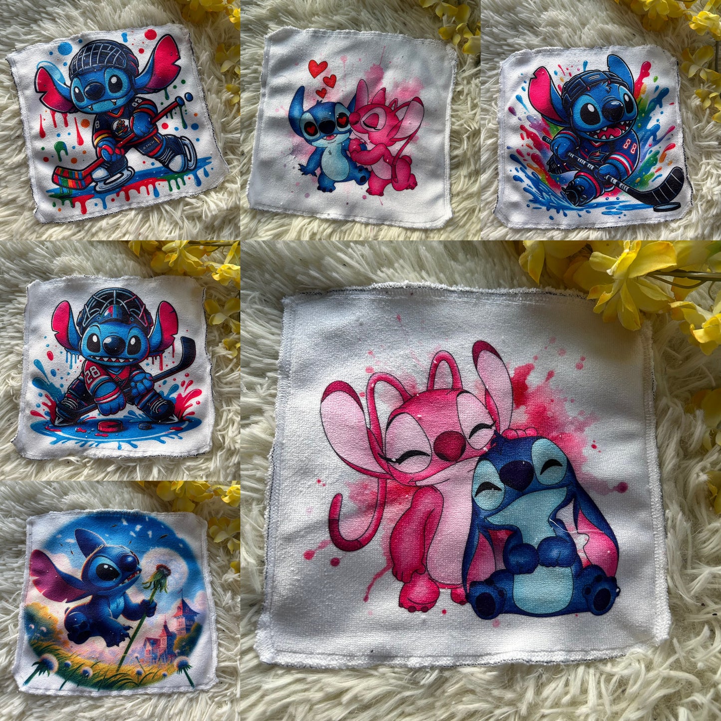 Débarbouillette personnage  extraterrestre bleu