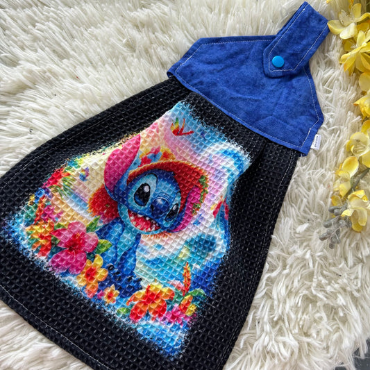 Serviette de four extraterrestre bleu