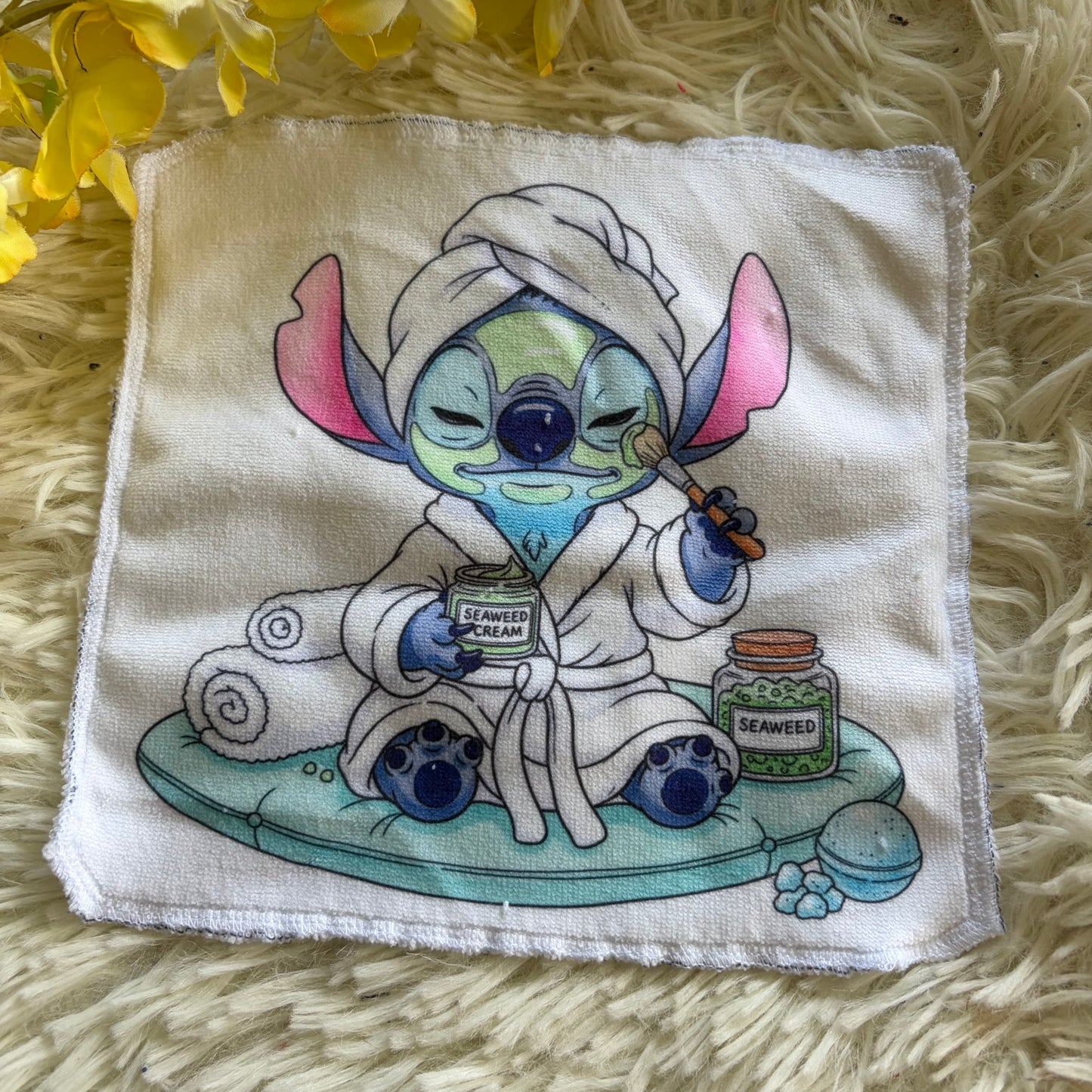 Débarbouillette extraterrestre bleu spa