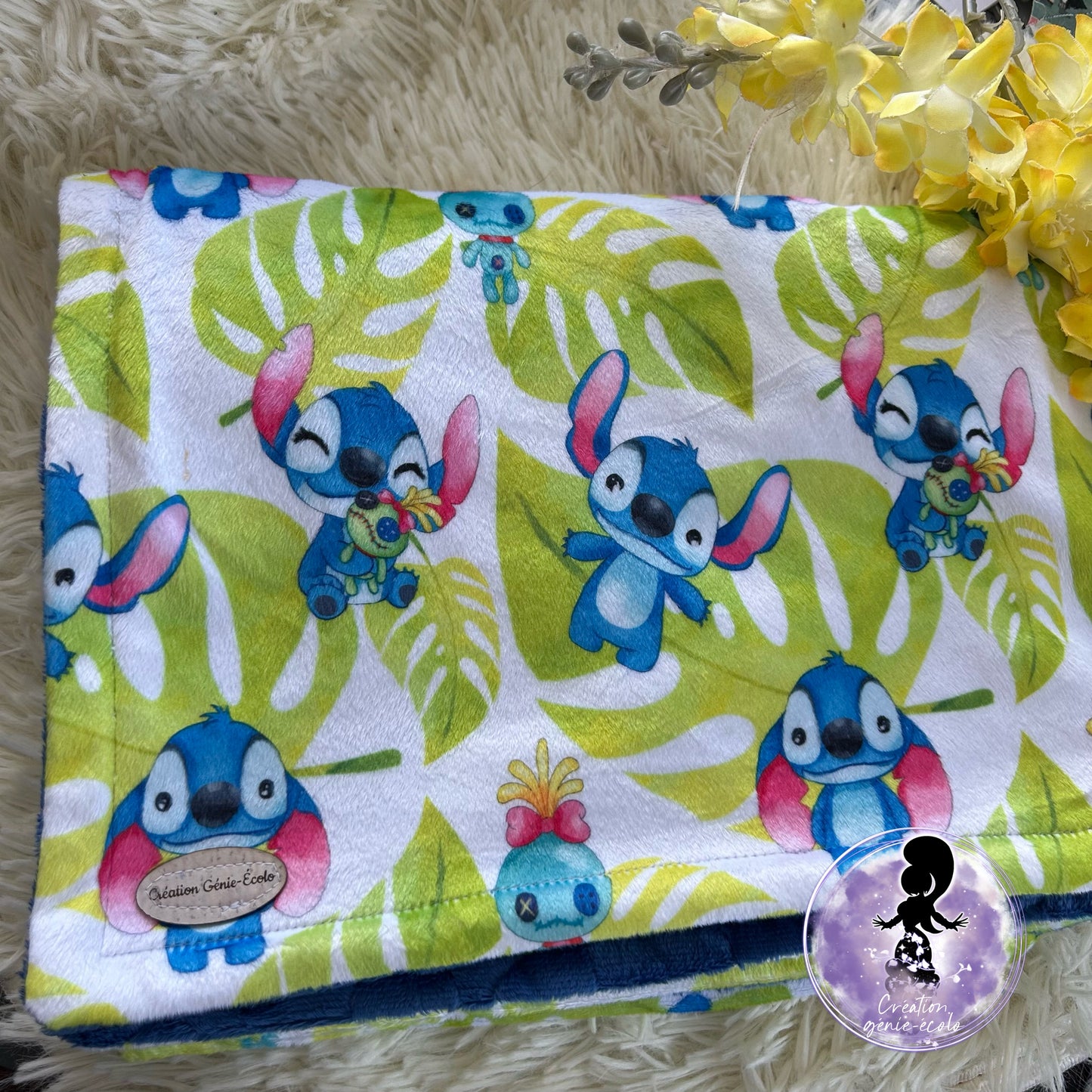 Doudou 30x40 extraterrestre bleu