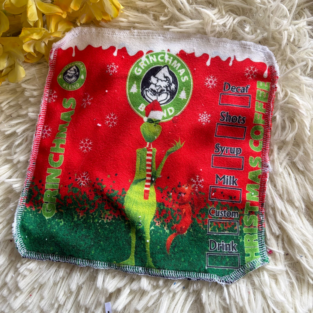 Débarbouillette  grincheux noel