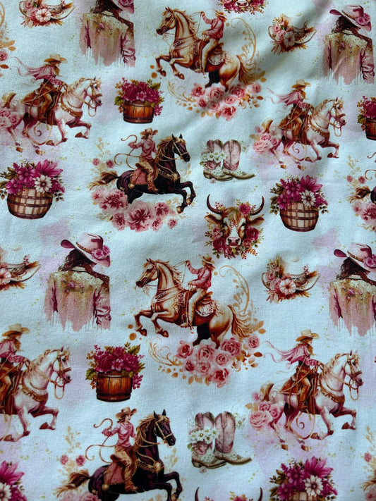 Serviette hygiénique lavable Lycra cowgirl