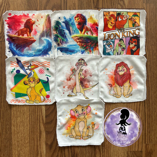 Débarbouillette personnage roi lion