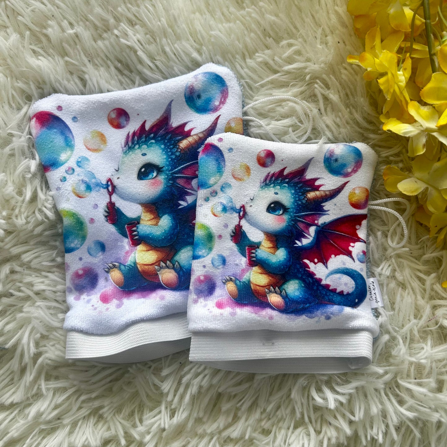 Mitaine de bain dragon