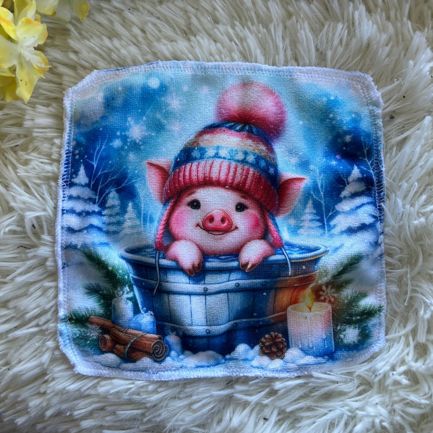 Débarbouillette animaux hivers