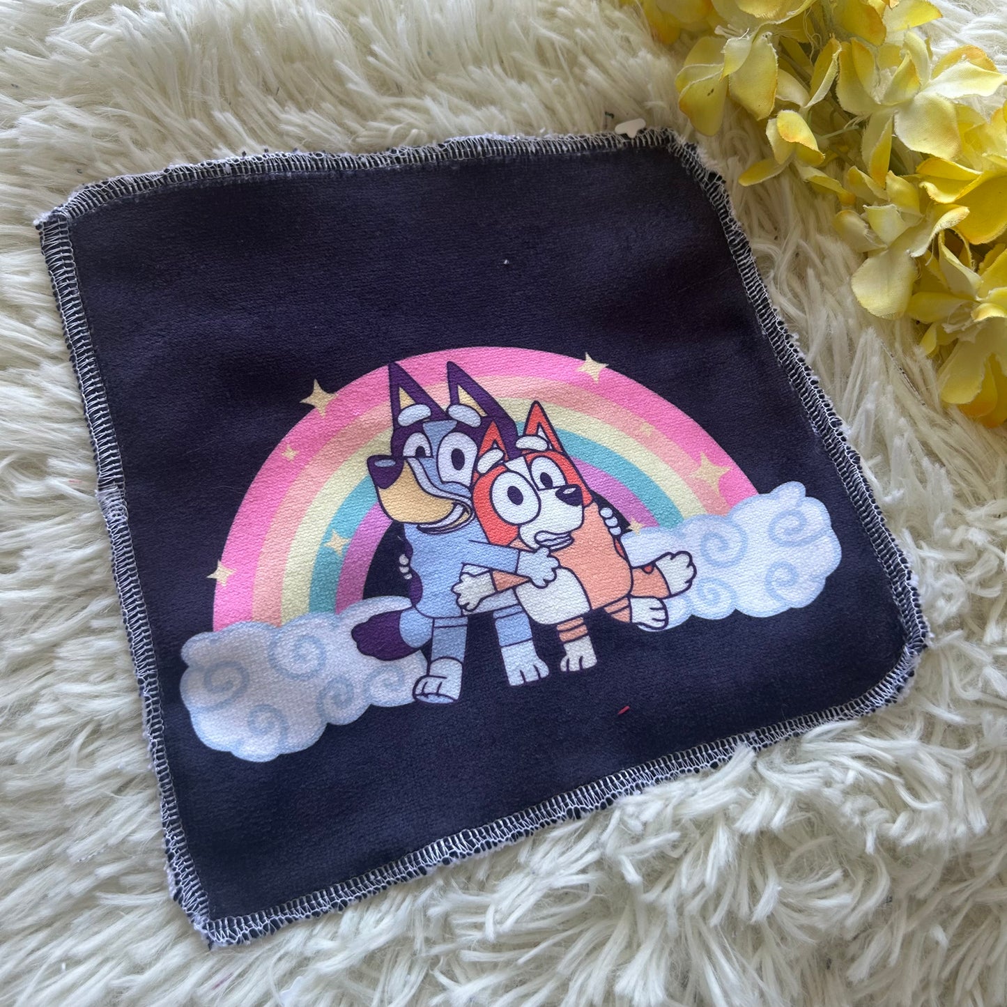 Débarbouillette chien gnomes smores
