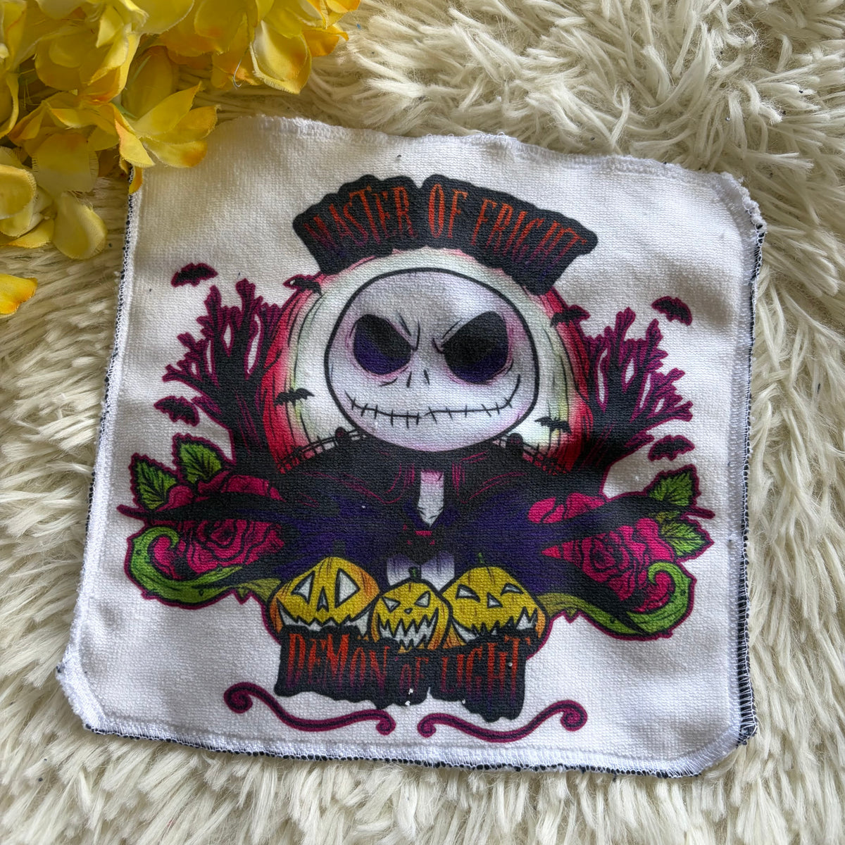 Débarbouillette personnage Halloween jack