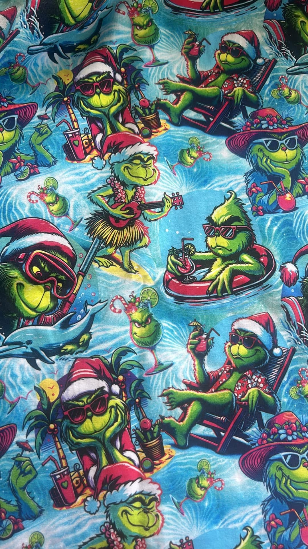 Serviette hygiénique lavable Lycra grincheux noel