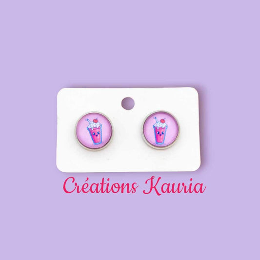 Boucle d’oreille milkshake Kauria