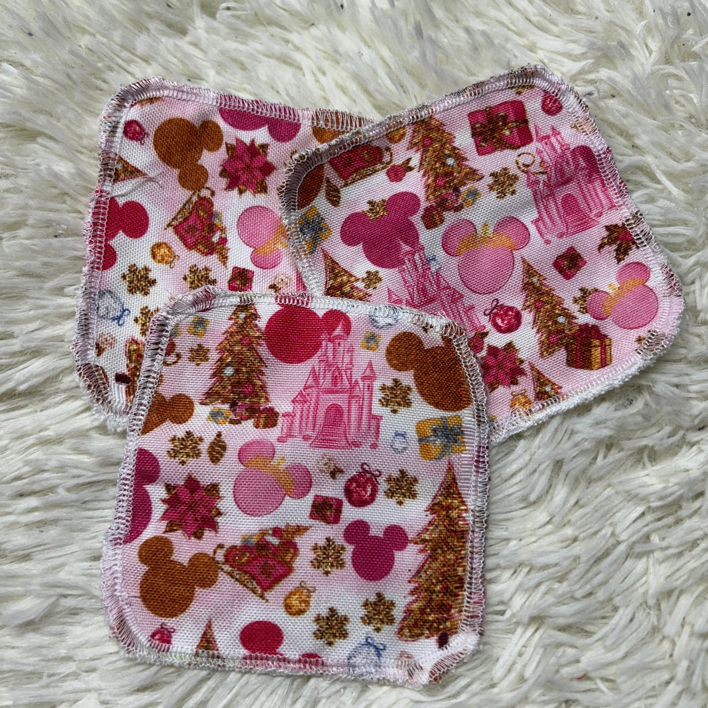 Tampon démaquillant souris noel