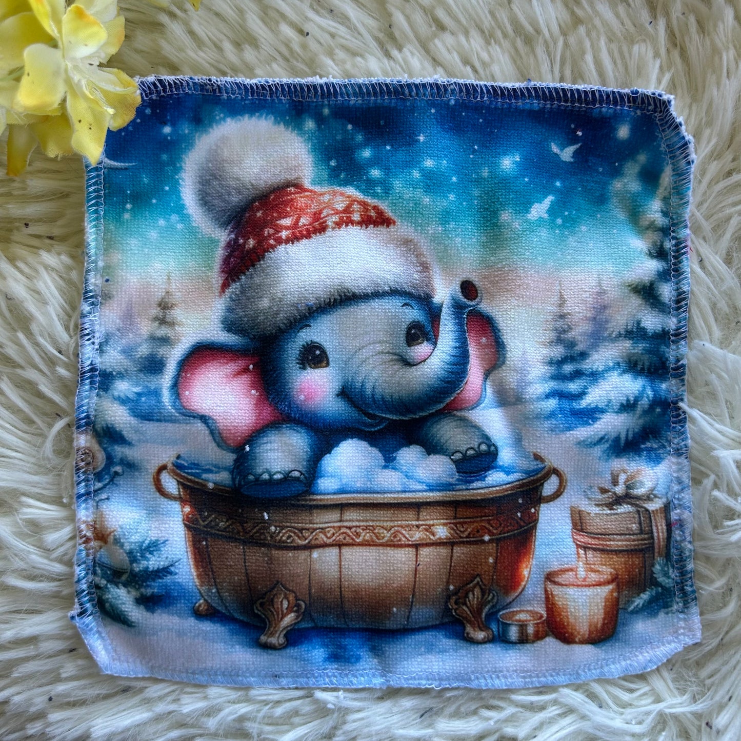 Débarbouillette animaux hivers