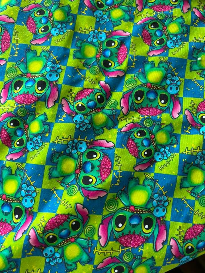 Serviette hygiénique lavable Lycra extraterrestre bleu halloween