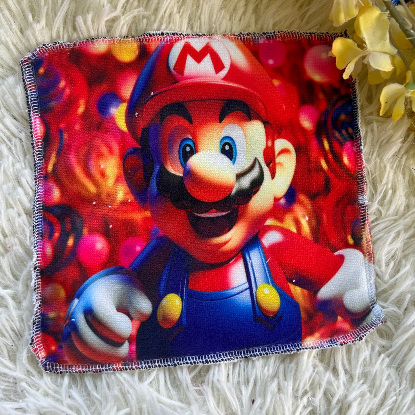 Débarbouillette personnage mario jeux video