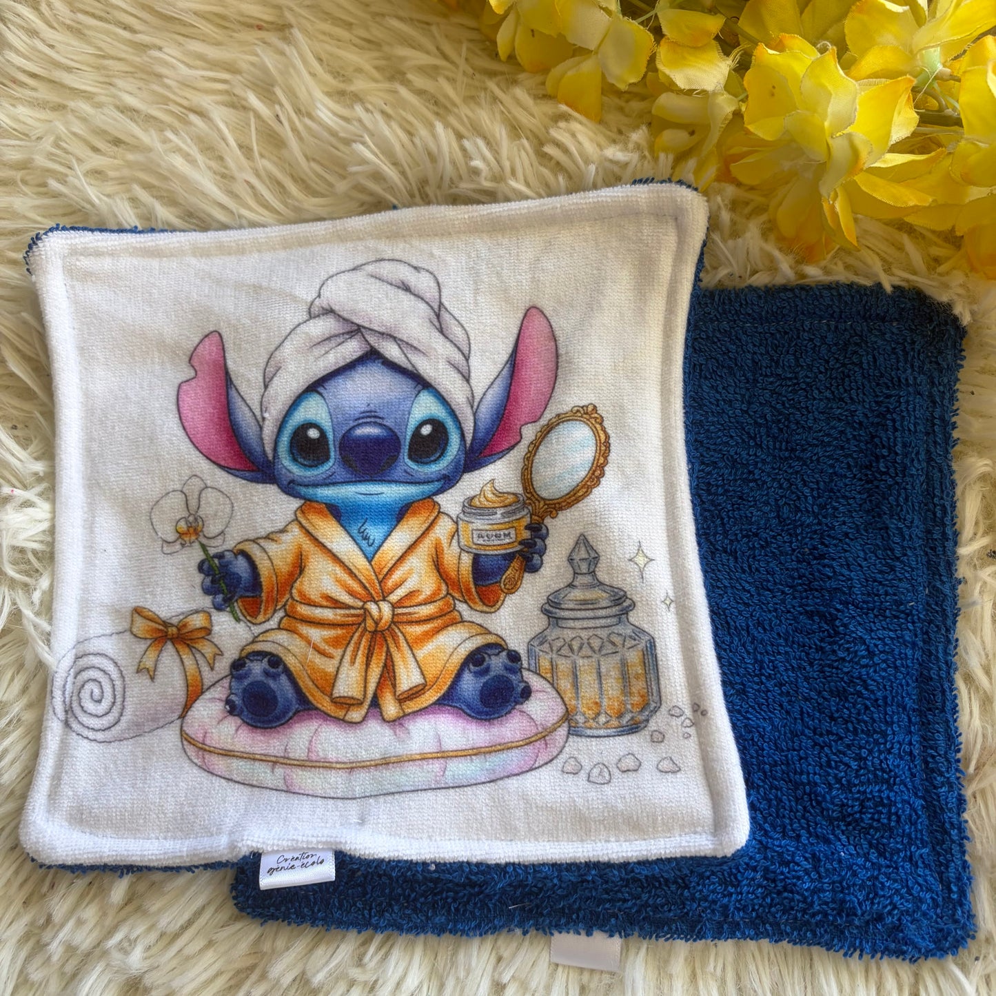 Débarbouillette premium extraterrestre bleu spa